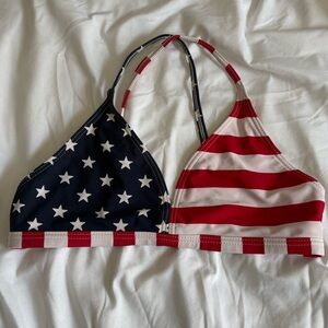 Patriotic American Flag Bikini Top